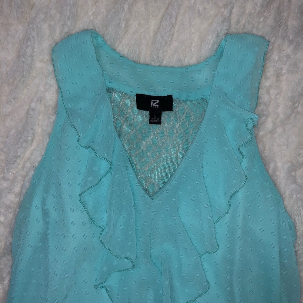 IZ Byer blue blouse top Large